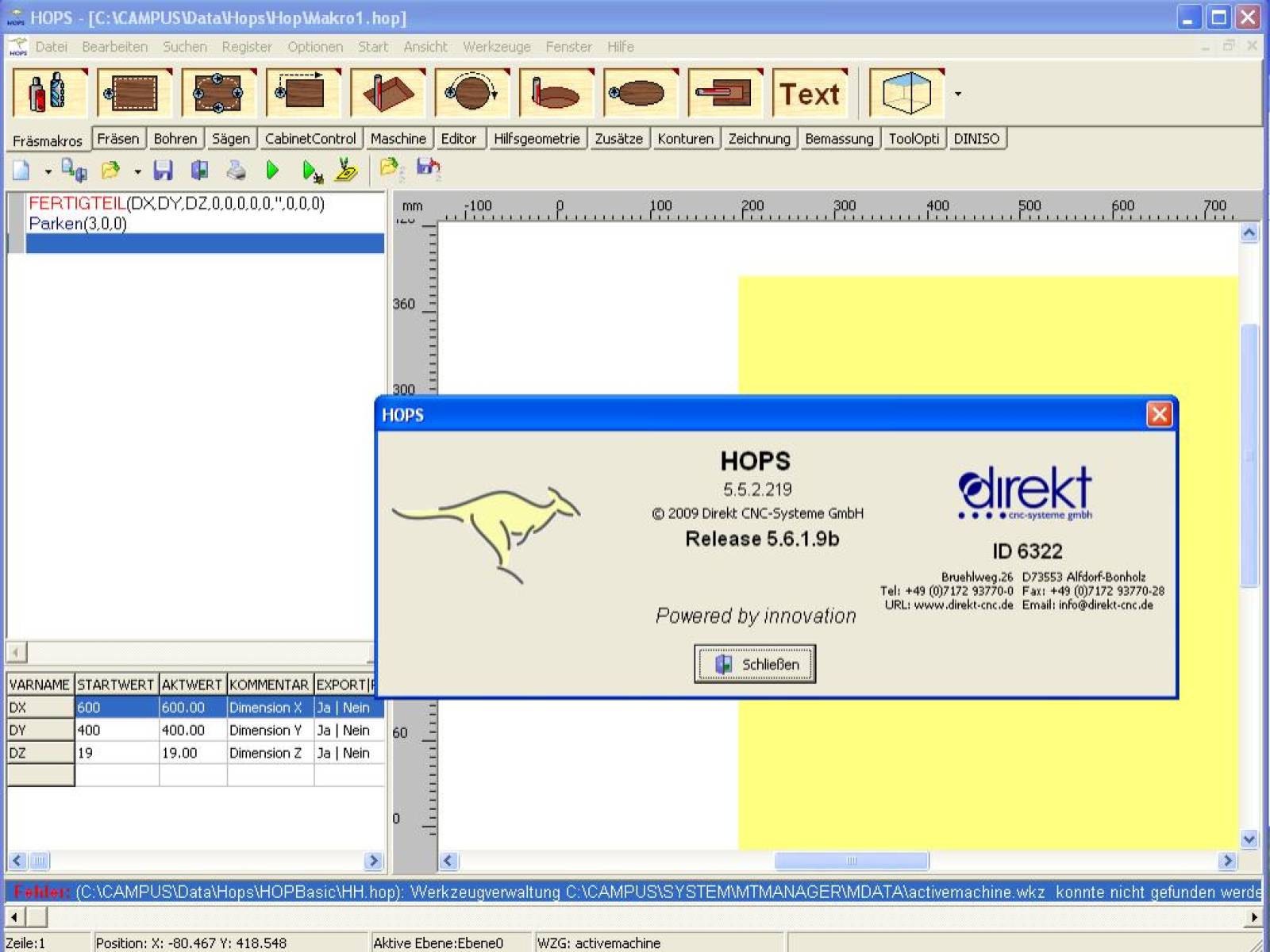 DIREKT CNC NC-HOPS 5.6 inkl. Direkt Nesting Modul DIREKT CNC NC-HOPS 5.6 inkl. Direkt Nesting Modul - Thumbnail 5