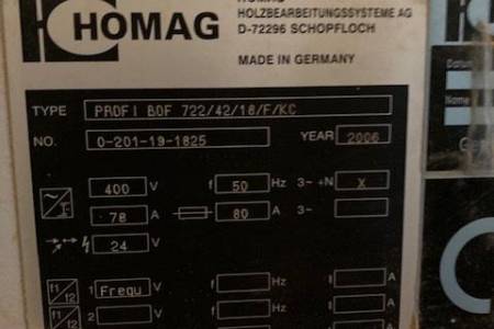 HOMAG BOF 722 /42/18/F/KC HOMAG BOF 722 /42/18/F/KC - Thumbnail 23