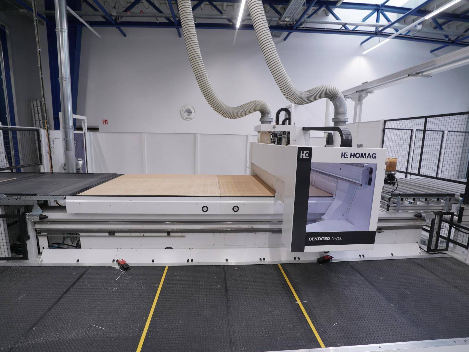 Homag Nesting Machine Router Head HOMAG Panel sizing cell with automatic storage, nesting CNC and panel ...