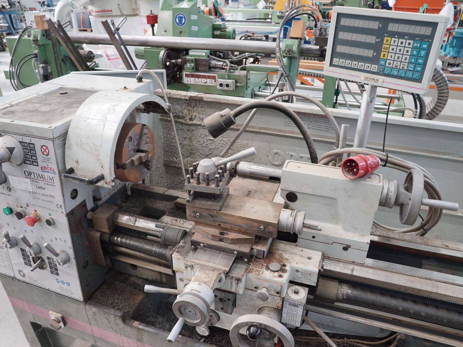 OPTIMUM Guide and traction spindle lathe Lathe D420x1000DPA buy