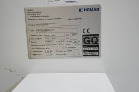 HOMAG DRILLTEQ V-500 Edition 25 BHX200/D Optimat - Thumbnail 87