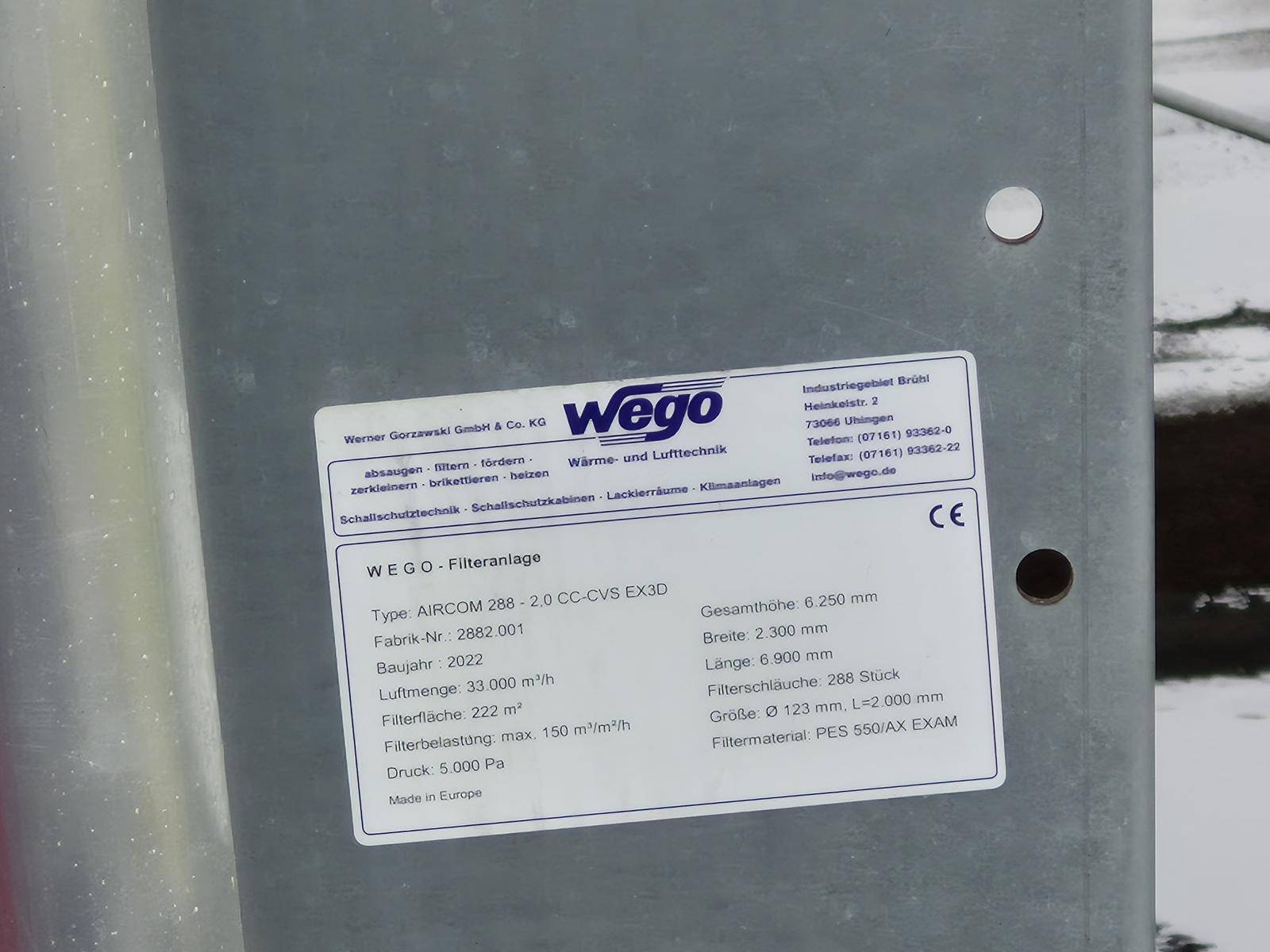 Dust extraction WEGO 2x CORAL Aircom 288-CC-CVS EX3D - Thumbnail 76